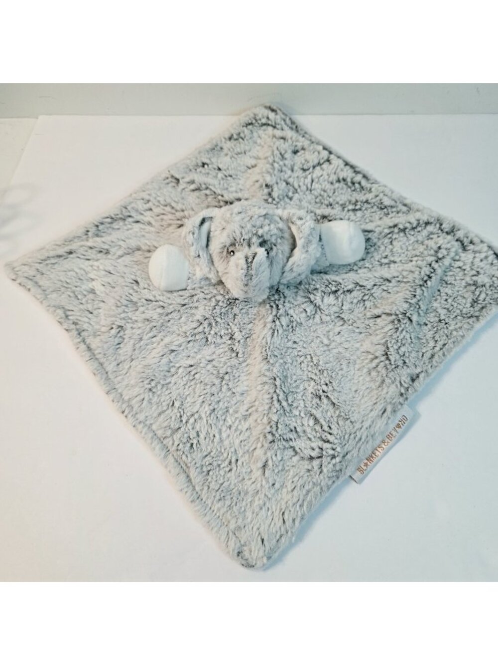 Blankets And & Beyond Elephant Comforter Fluffy Grey Toy Plush Lovey Stuffed Toy